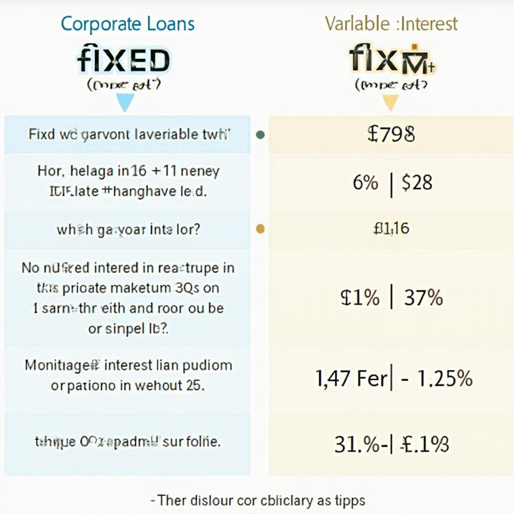 Fixed vs. Variable Interest Rates for Corporate Loans