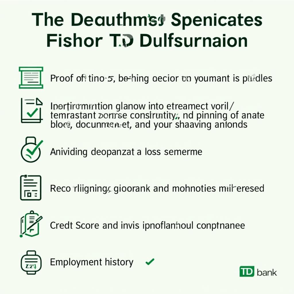 TD Bank Loan Application Checklist